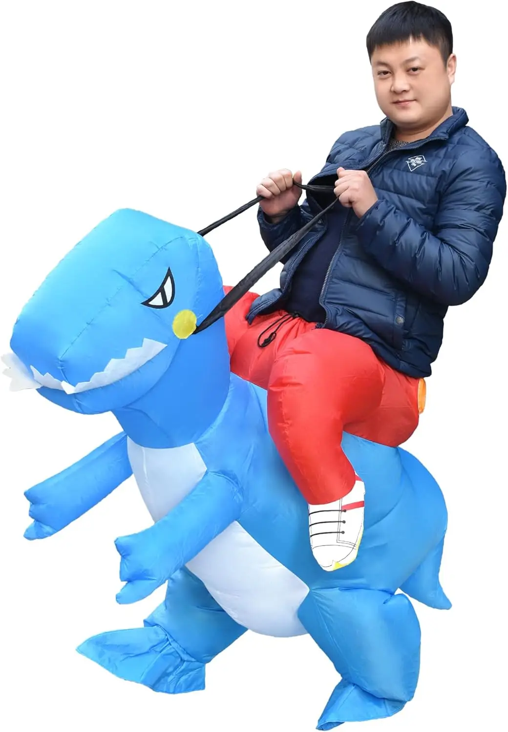 Надувной костюм динозавра для взрослых, костюмы для динозавров на Хэллоуин, нарядное платье для оленя и девичника (синий для взрослых)