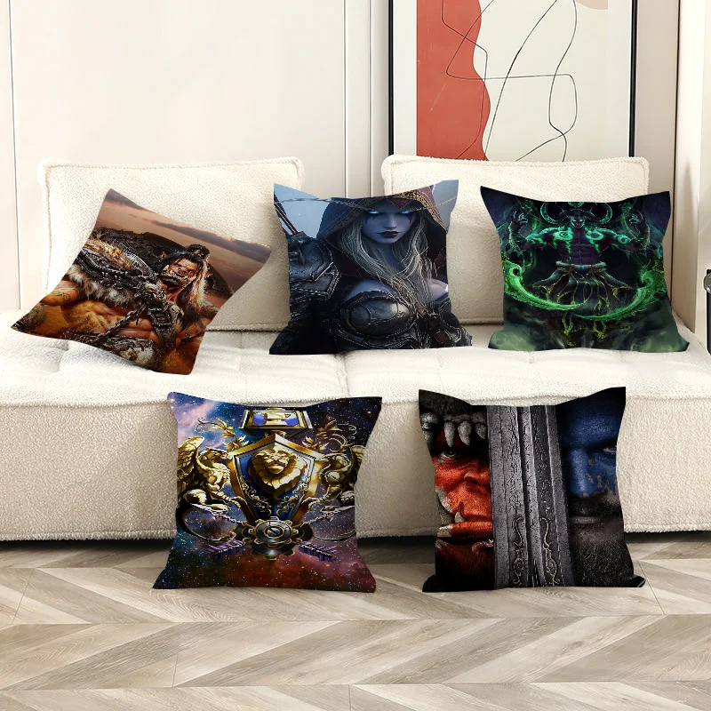 

Game World Of Warcraft Personalized Picture Text Home Decorative Pillows Household Gifts 45x45cm