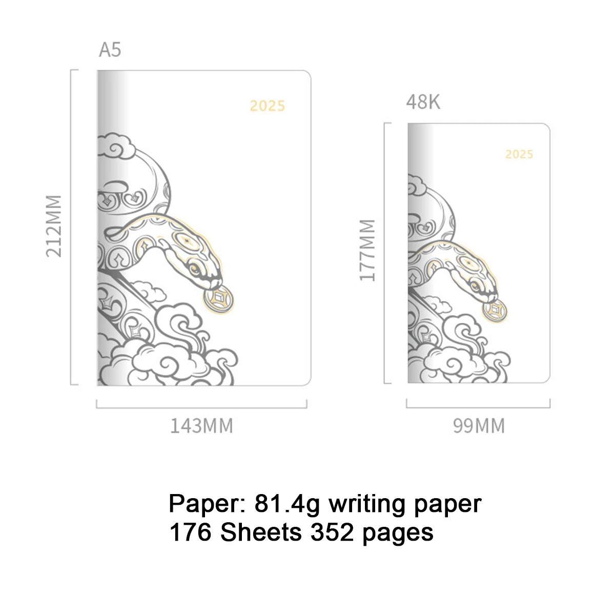 (Can Engrave Logo) A5 Leather 2025 Business Schedule, Student Daily Planner, 365-day Record Book, Notepad, Memo, 176 Sheets
