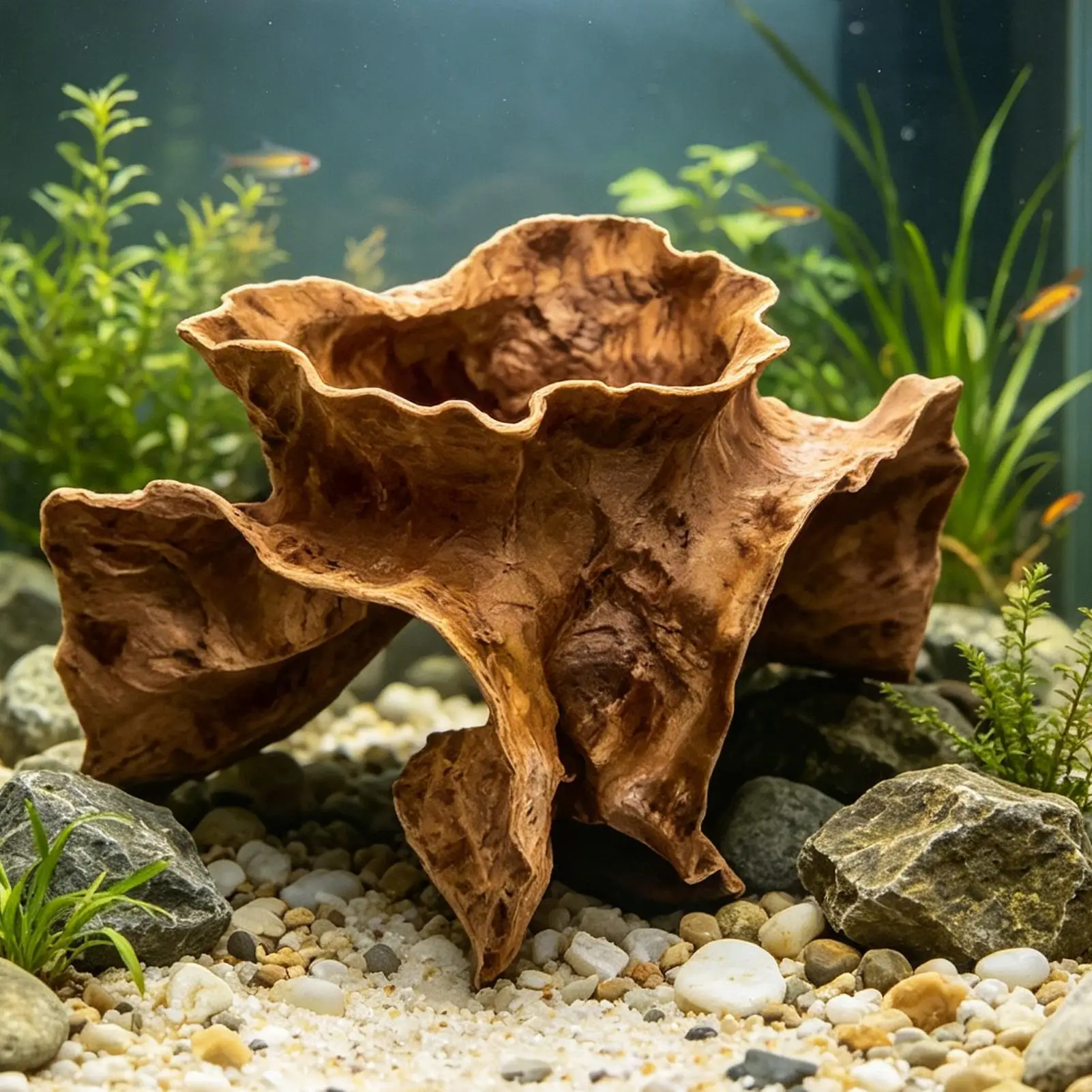 Fish Cave Natural-Look Rock House Fish Tank Caves and Hiding Spots for Shrimp Betta Cichlid Catfish Guppy Reptile Breeding
