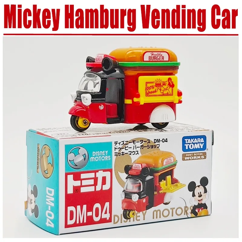 TAKARA TOMY Tomica DISNEY MOTORS DM-04 Mickey Hamburg Automauto Legering Speelgoed Motorvoertuig Diecast Metaal Model Geschenken