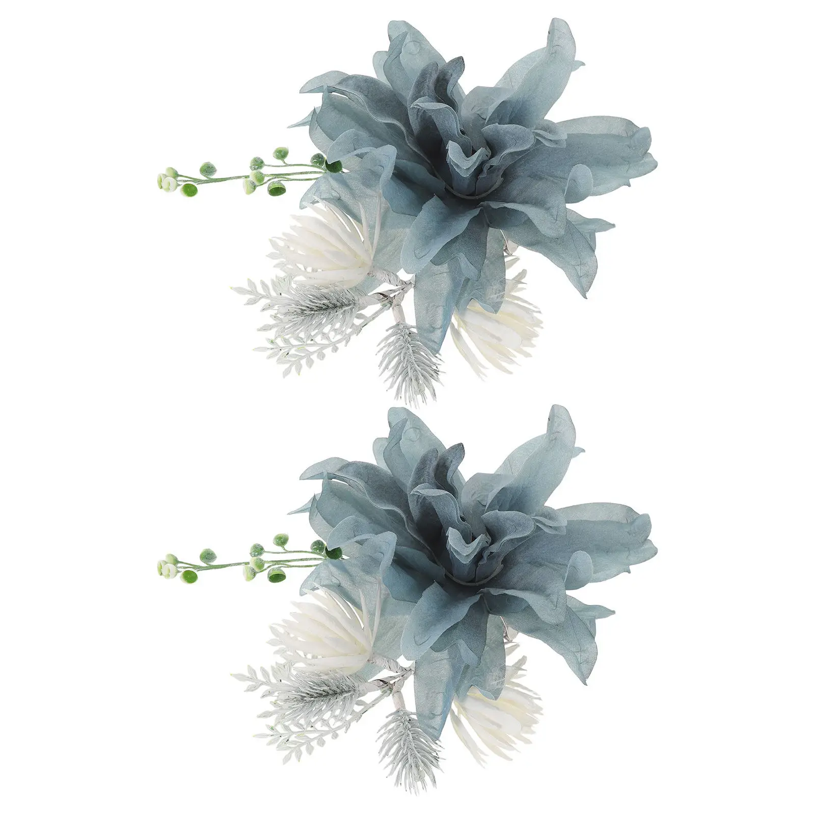 2Pcs Flower Tie Backs for Curtains Realistic Artificial Flowers Elegant Boho Curtain Accessories Flower Tie Backs for Curtains