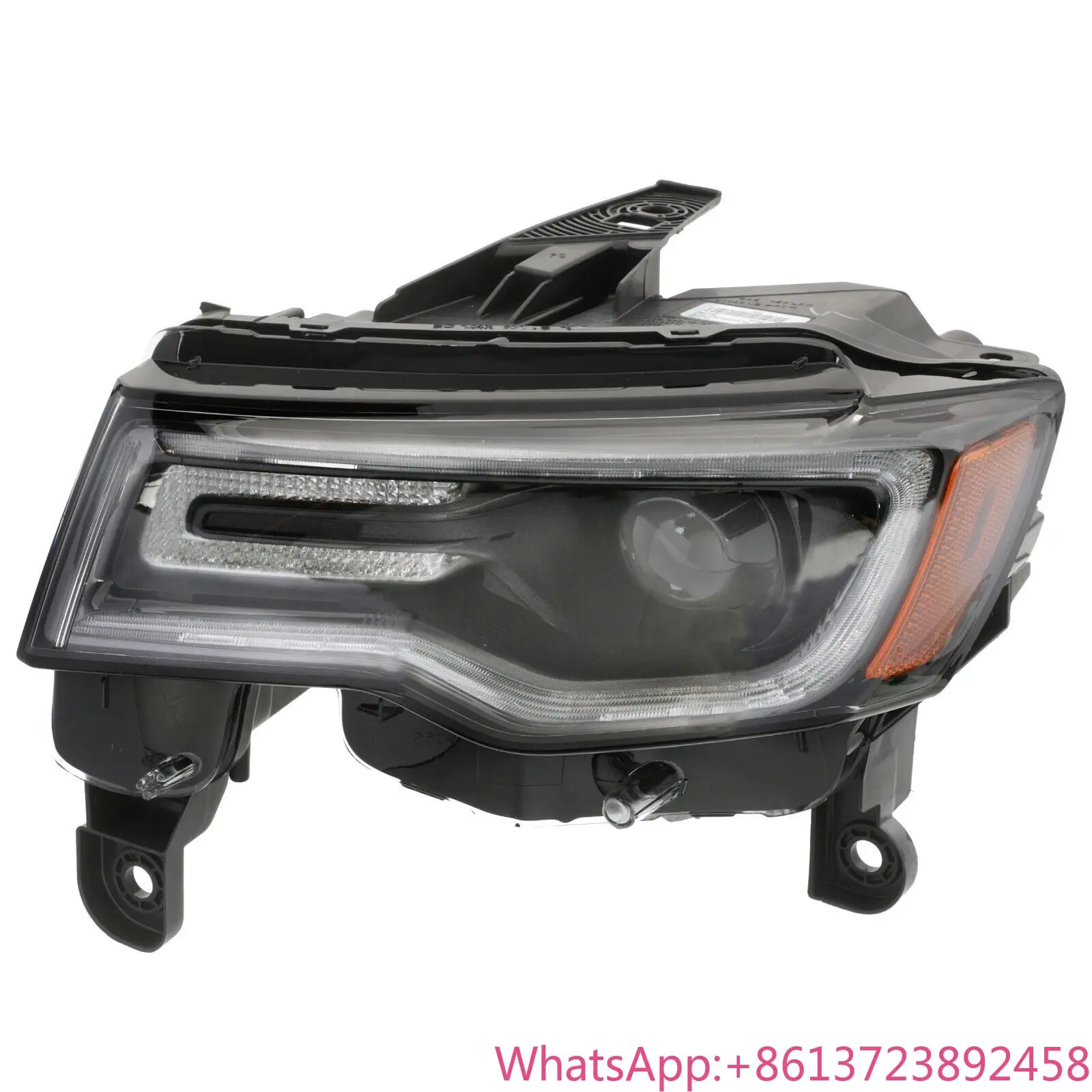 

Flyingsohigh HID Headlamp Front Lamp Headlight for 2019-2022 Jeep Grand Cherokee Black W/o Auto Leveling 68426873AD