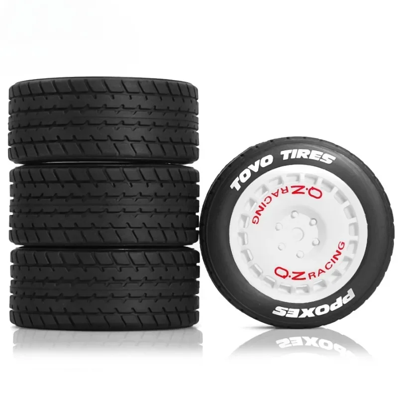 1/10 1/14 RC Rally Racing Drift Tires On Road Car Резиновые шины 60D 12mm Hex для HPI HSP KYOSHO Tamiya XV01 TT02 PTG2 TA06 Фото №2