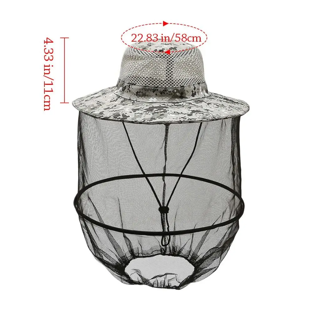 Mosquito Hat With  Net Mesh Repellent Insect Bee Protection Men Women Outdoor Sunscreen Fishing Cap