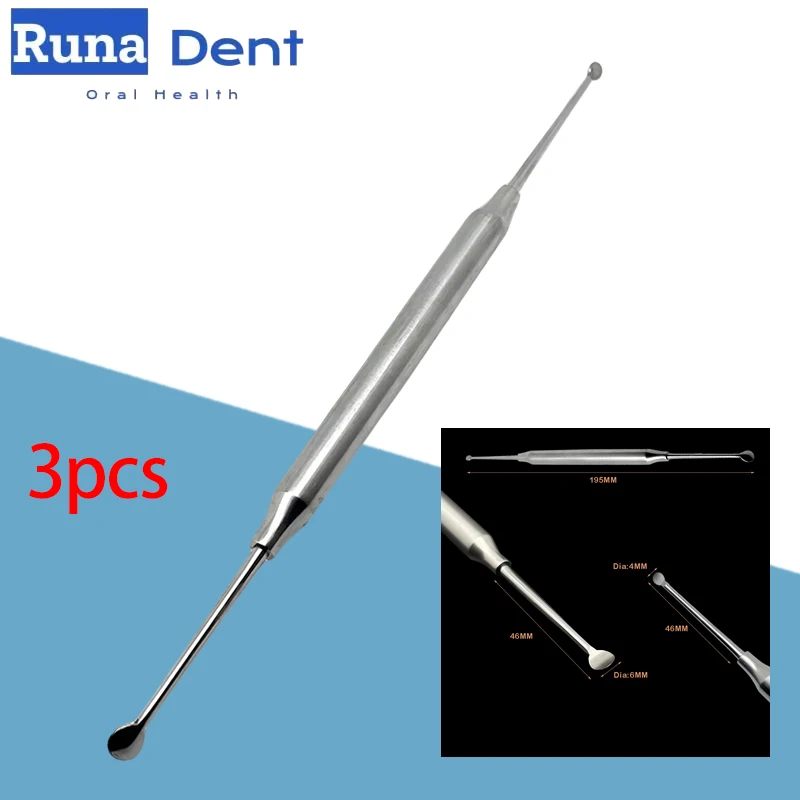3pcs Dental Implant Luxating Elevators Kit Root Extraction Elevator Dentistry Tools Stainless Steel Surgical Oral Care