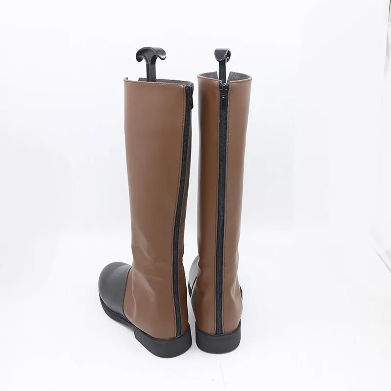Zapatos de Cosplay de Anime DanMachi Bell Cranel Beru Kuraneru, zapatos marrones, botas, accesorios para fiesta de Halloween para hombres y mujeres, hechos a medida