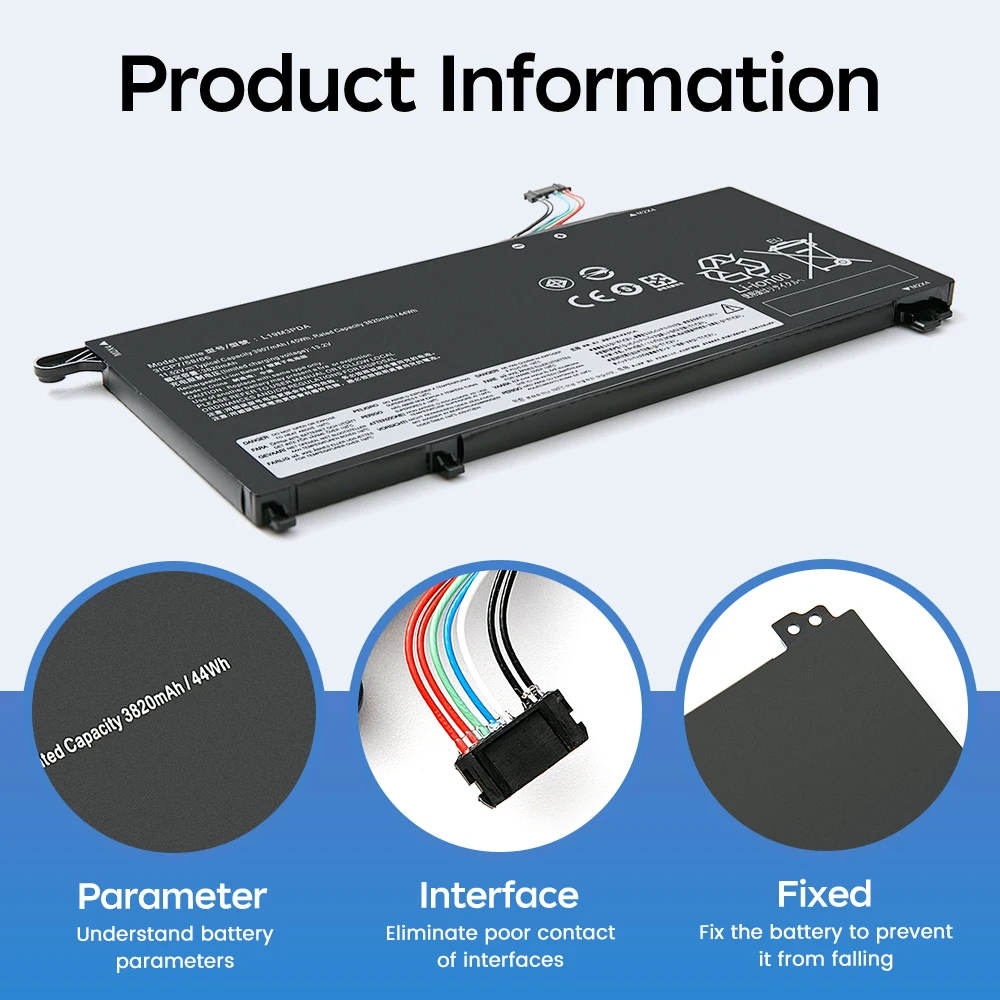 BGBT L19L3PDA Laptop Battery For Lenovo ThinkBook 14 15 G3 G2 K4E-ARE/ITL L19C3PDA L19M3PDA L19D3PDA 11.52V 3907mAh