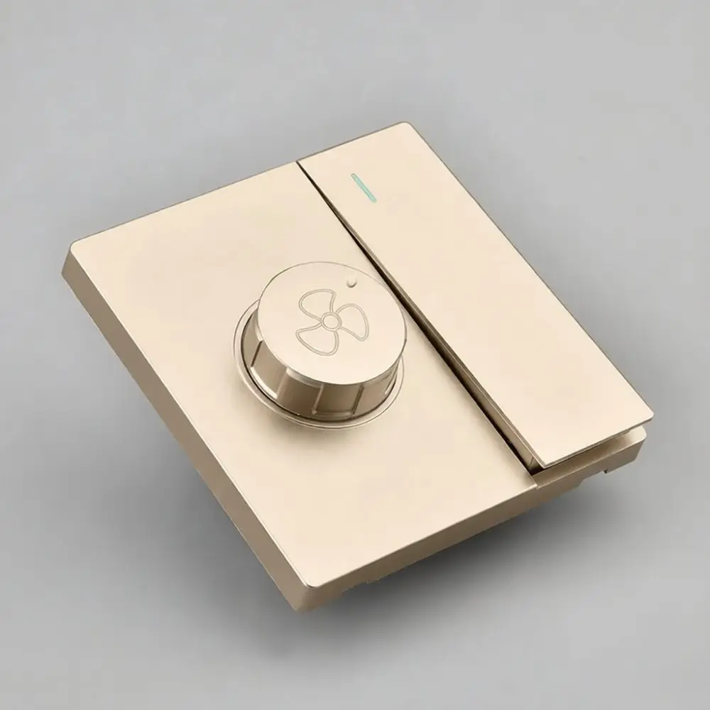 Wall Fan Speed Controller Stepless Regulator Knob Switch Ceiling Ventilator Dimmer Control Panel For Home Office Surface Flush