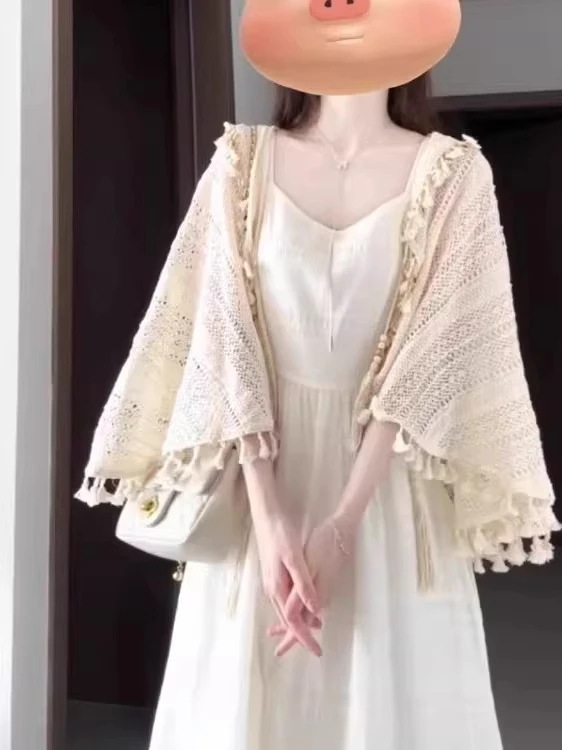 fashionable-hollow-out-lace-sun-protection-shoulder-shawl-women's-thin-summer-cover-up-air-conditioning-shirt-by-fu-mi-orange