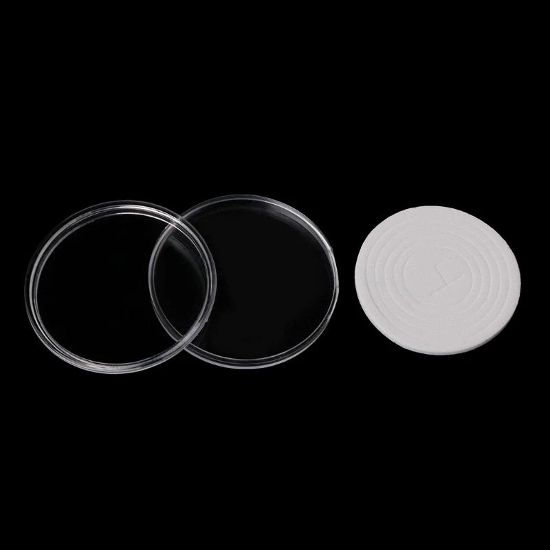 R1WA Round Coin Storage Box Pad Pad Set Precious Souvenir Contenitore da collezione