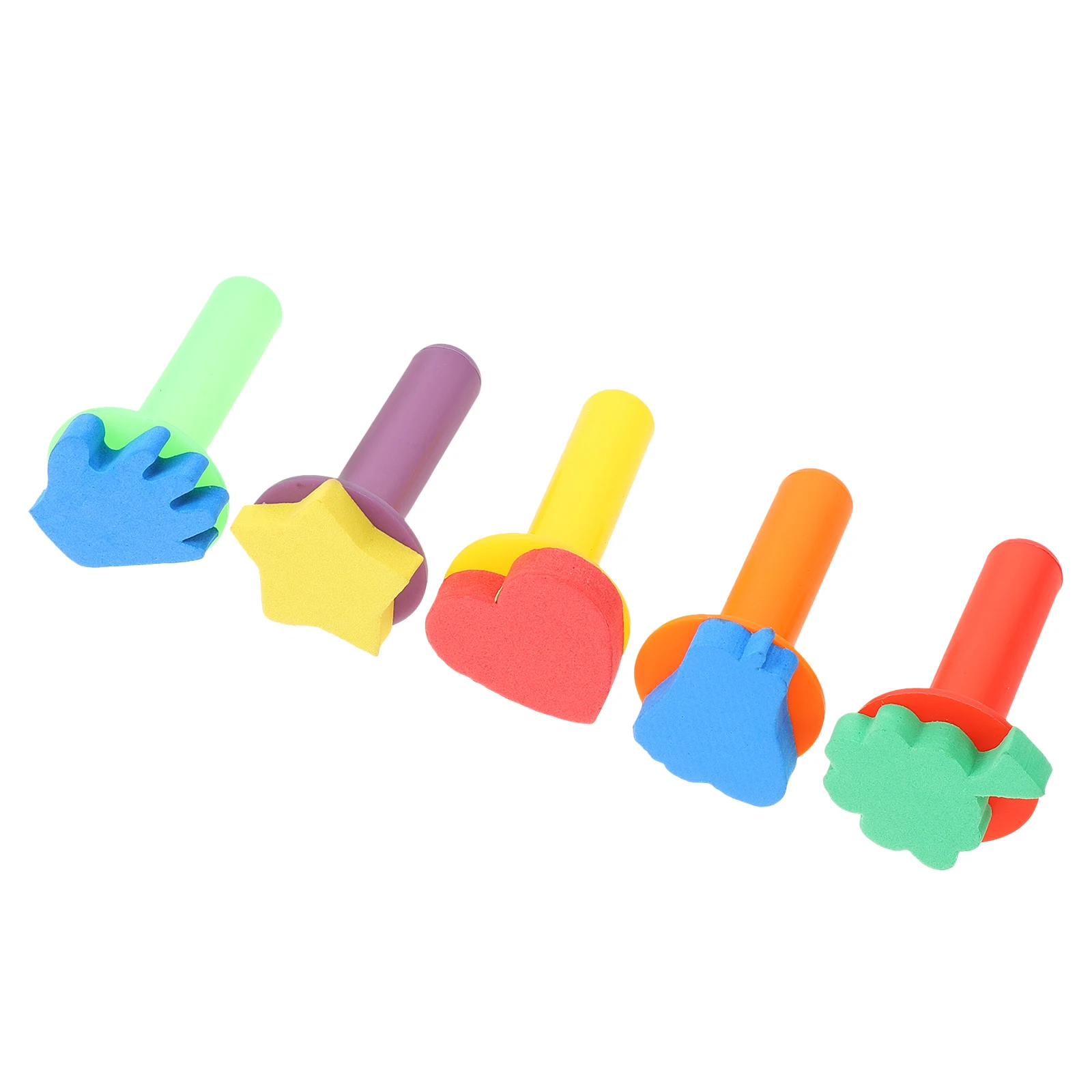 

5pcs Stamper Set Tools Durable Reusable Art Supplies Diy Drawing Activity Toddlers Children Painting Sponge Stamper For Kids