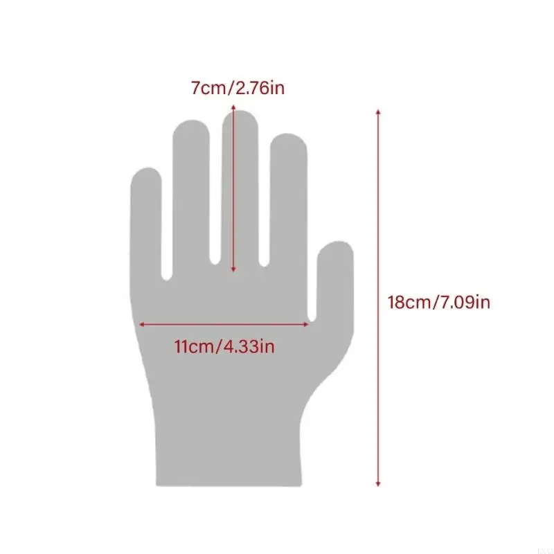 LXAA القفازات المقواة لتلميع حبات الألياف بناء المتانة 2x #6