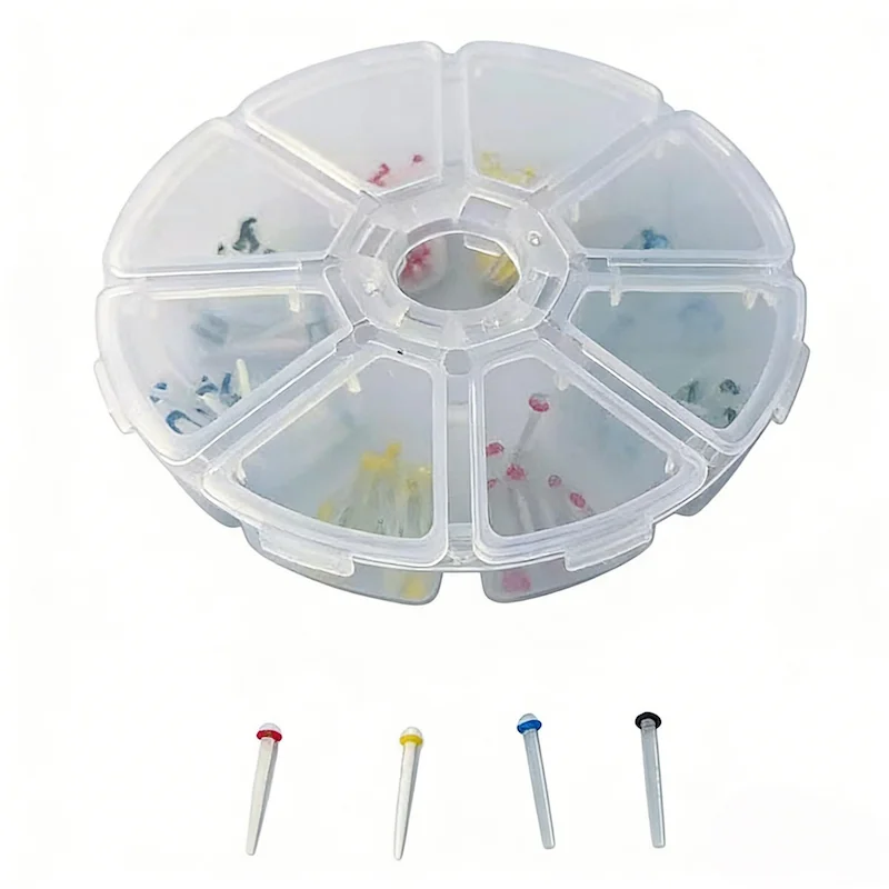 3A Quartz Fiber Post Kit, Threaded Design with High Translucency, P-Drill & Reinforcement Root Canal Build-Up Material
