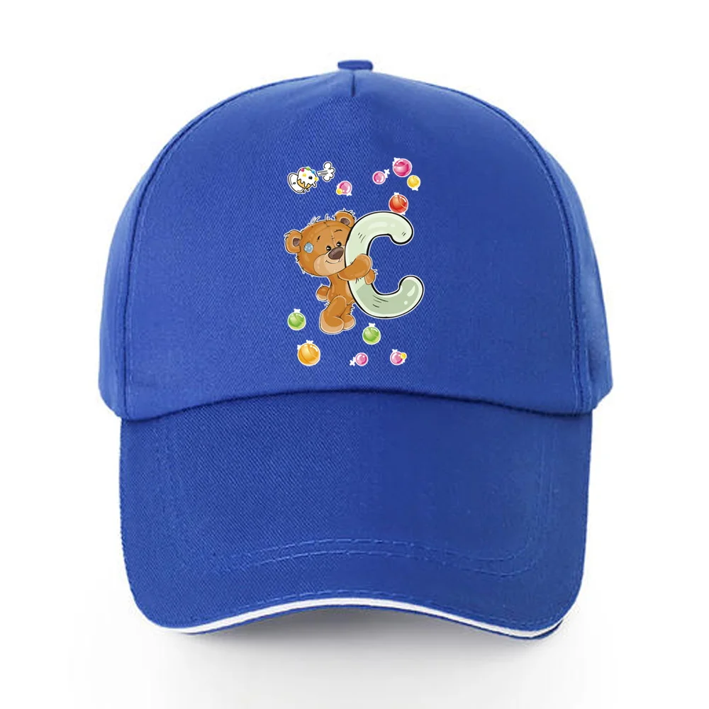 Casquette à boucle ajustable en coton pour hommes et femmes, chapeau de Baseball, de Sport décontracté, avec lettres imprimées d'ours, visières résistantes aux UV, de rue, Hip Hop