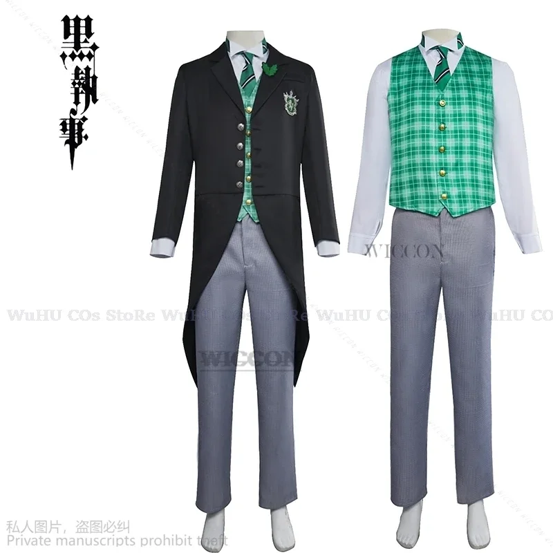 Anime Black Butler Ciel Cosplay Costume Guregori giapponese Baioretto Scuola d'imbarco Gregory Viola Abiti uniformi da uomo Halloween