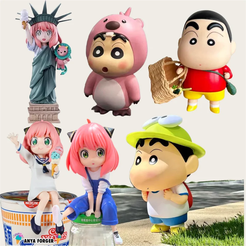 

Anime Anya Spy×family Anya Forge Figures Cos Uchiha Itachi and Pain Figurine Model Naruto PVC Crayon Shin-chan Collection Toys