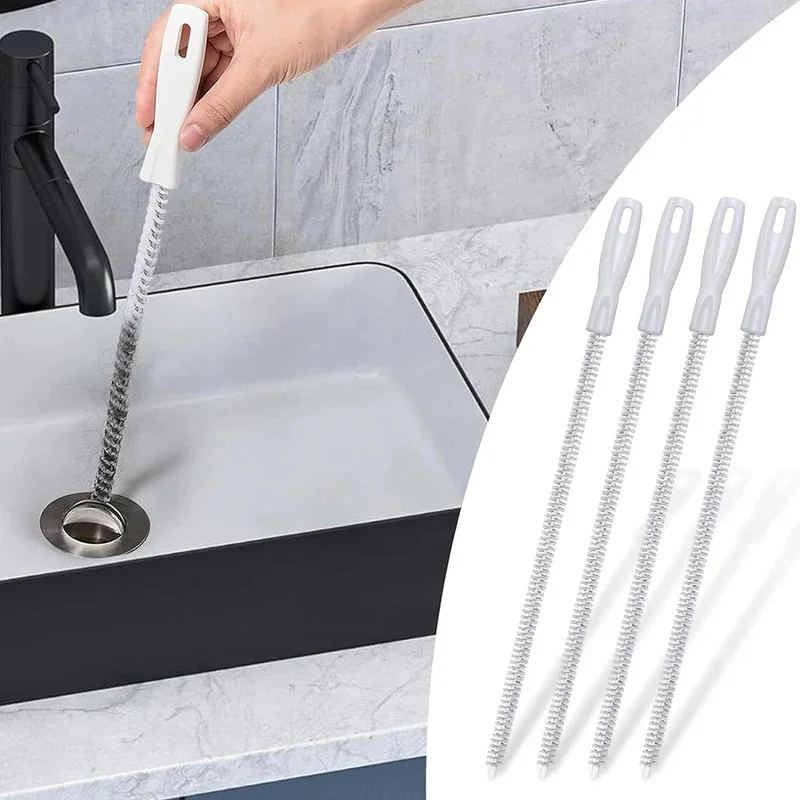 1-6Pcs Clog Removal Drain Cleaning Brushes Bathroom Cleaning Brush User-Friendly Drain Cleaning Versatile For Household Drains