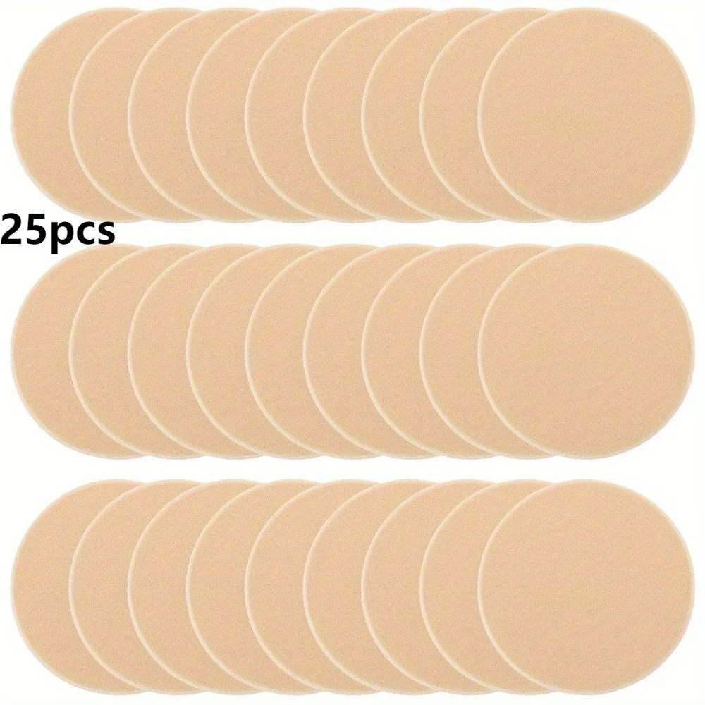 25pcs Women's round Soft Makeup Beauty Eye Face Foundation Blender Smooth Cosmetics Blush Applicators Facial Puff Sponges