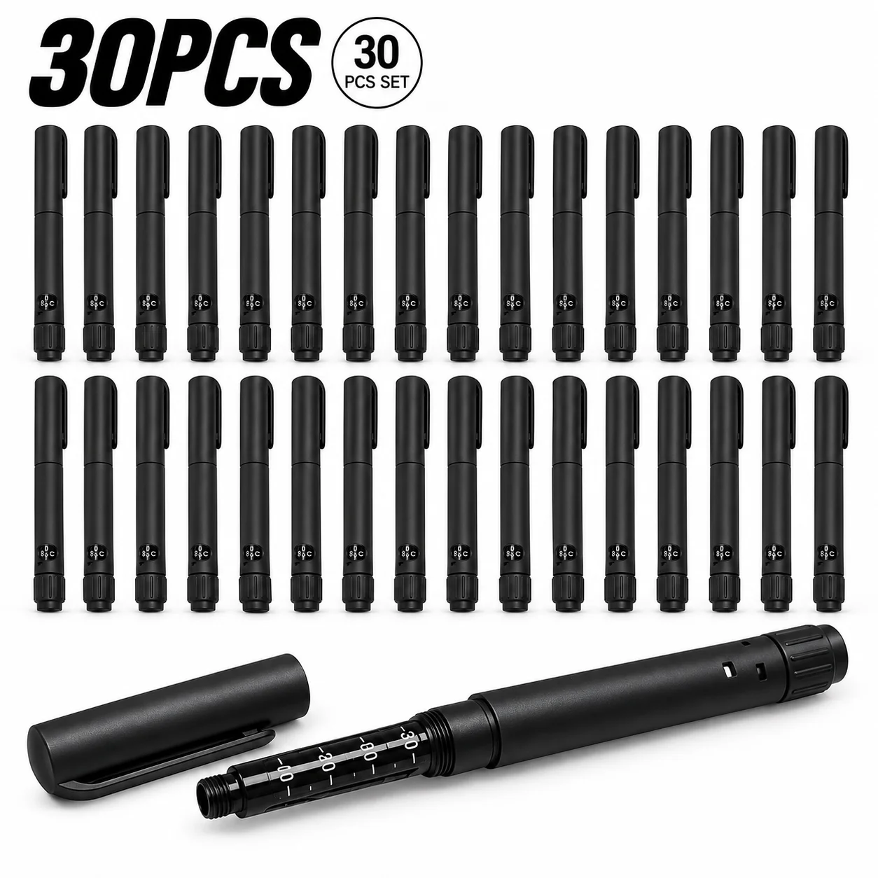 5/10/20/30Pcs Disposable Adjustable Insulin Injector Pen Kit, Precise Dosing Insulin Syringe Pen, Practical Injection Supplies