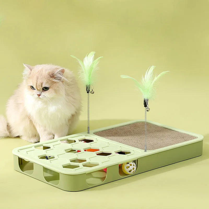 Rascador interactivo con varita para gatos – Acaba con el aburrimiento - imagen 5