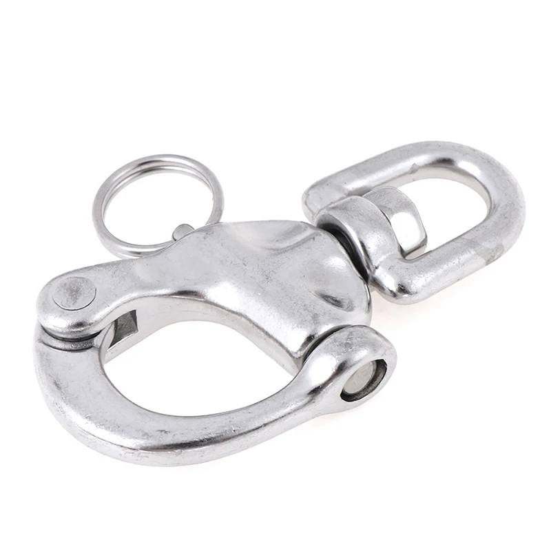 Stainless Steel Quick Release Boat Chain Shackle Swivel Snap Hook 70mm