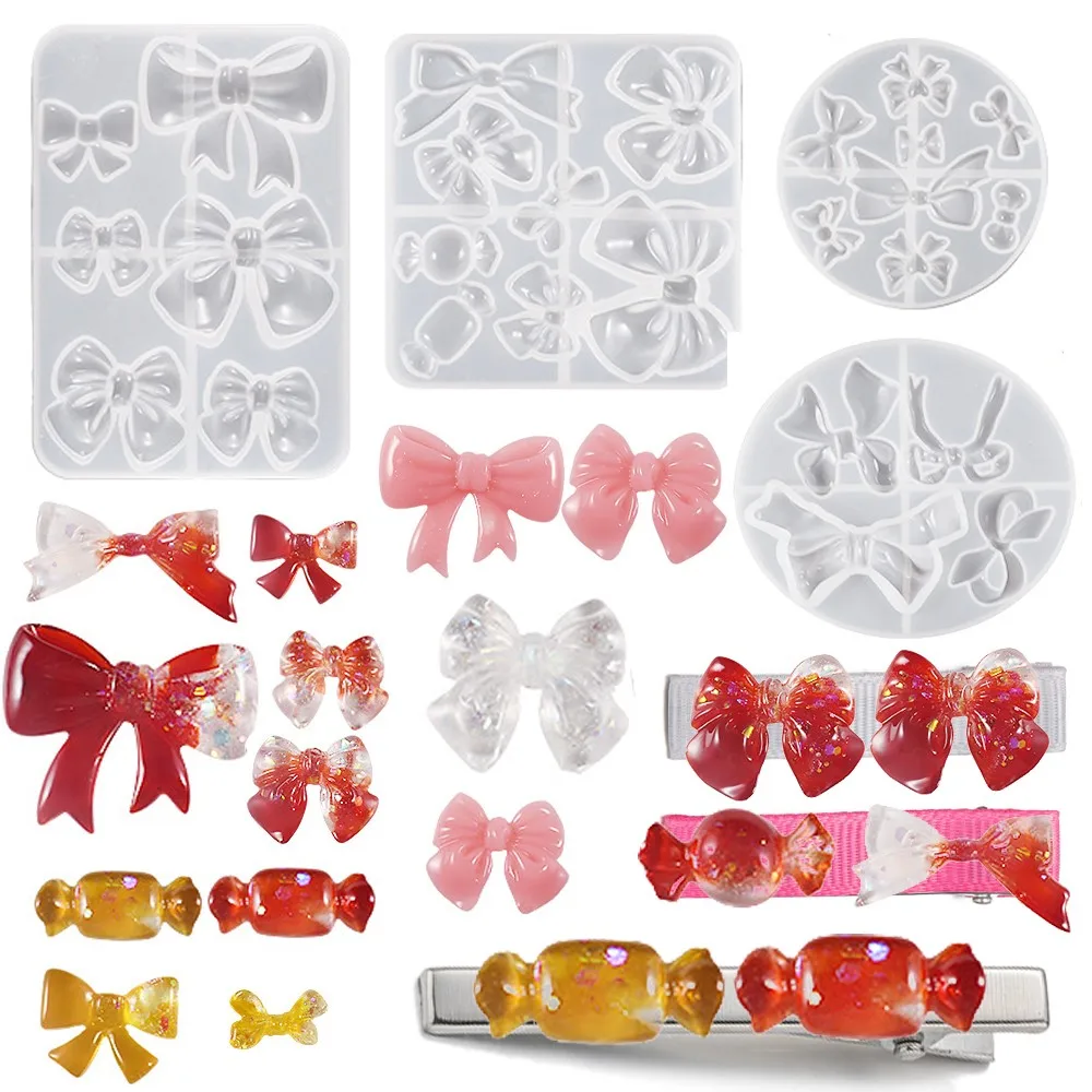 Cute Knot Bow Molds Silicone Epoxy Resin Art Mould For DIY Hair Clip Pendant Decoration Crafts Jewelry Accessories Making Tools