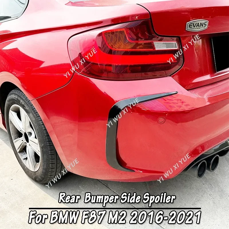 For BMW F87 M2 Coupe M2 CS Performance 2016-2021 Car Rear Bumper Side Spoiler Splitter Rear Air Exhaust Vent Decoration Sticker