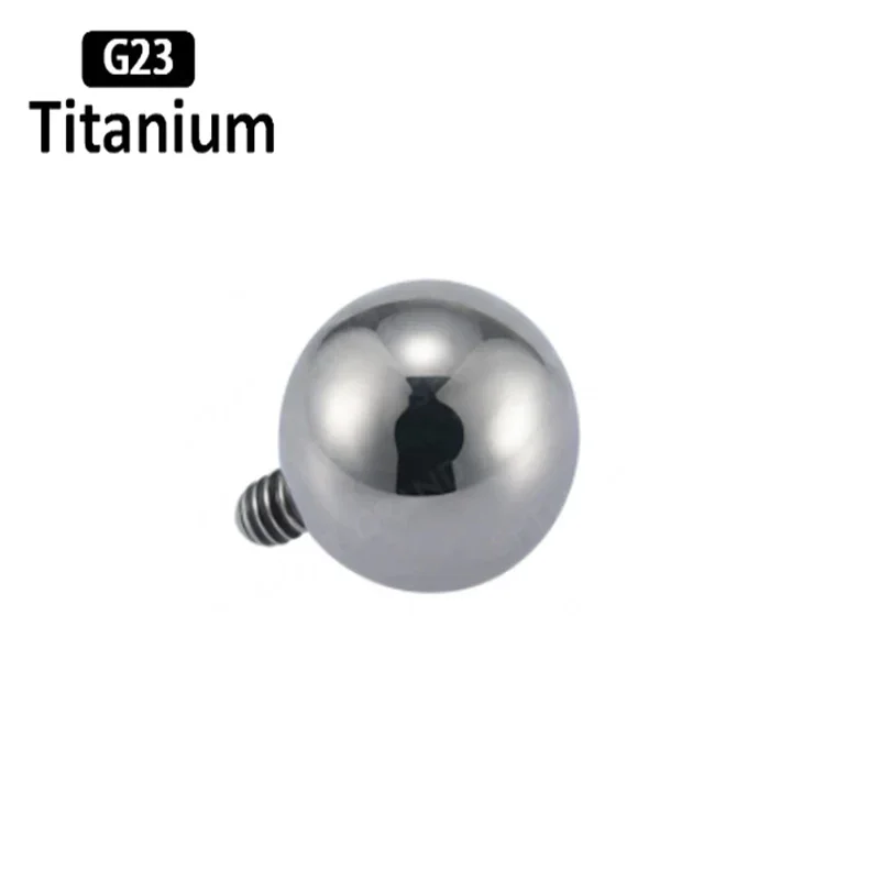 10PC G23 Titanium Mirror Polish Internally Thread 2-5mm Ball Top Lip Ring Tongue Barbell Ear Piercing Jewelry Accessories Labret