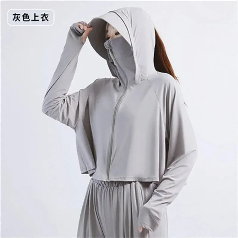 Pop Extra Large Size Clothing Women's Jacket 2024 New Summer UV Sunscreen Shirt Black Breathable Sunscreen Clothing Fat Female