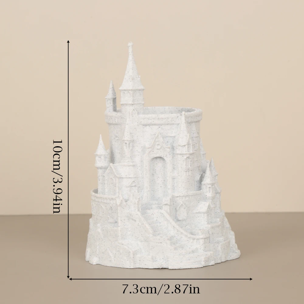 Cross-Border Creative Magic Castle Shaped Pen Holder For Desktop Stationery & Makeup Brush Storage & Decor Scenario view 6