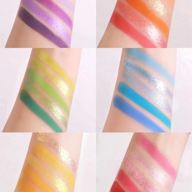 30-Farben-Lidschatten-Palette, Regenbogen-Korallen-Perlenglitter, matte Pailletten, schimmernder, hochpigmentierter Lidschatten für Party- und Tanzshow-Make-up – Detail 10