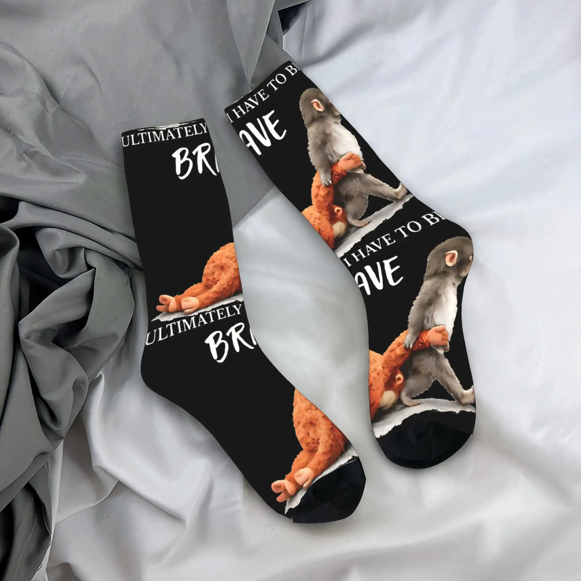 

Мужские носки с принтом обезьянки, осенние ретро-носки, дышащие, с графическим рисунком, нескользящие, для активного отдыха