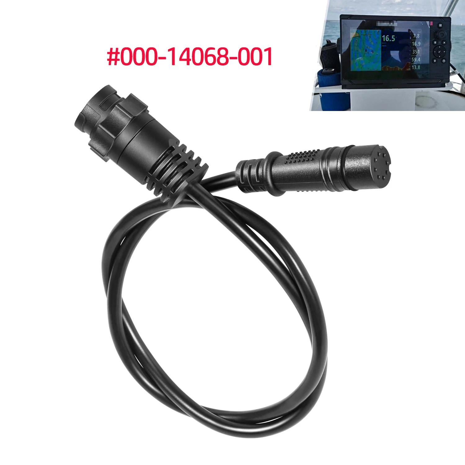 

000-14068-001 7-Pin Transducer Adapter Cable for Lowrance Hook²/Reveal & Cruise, 25-inch Adapter Cable