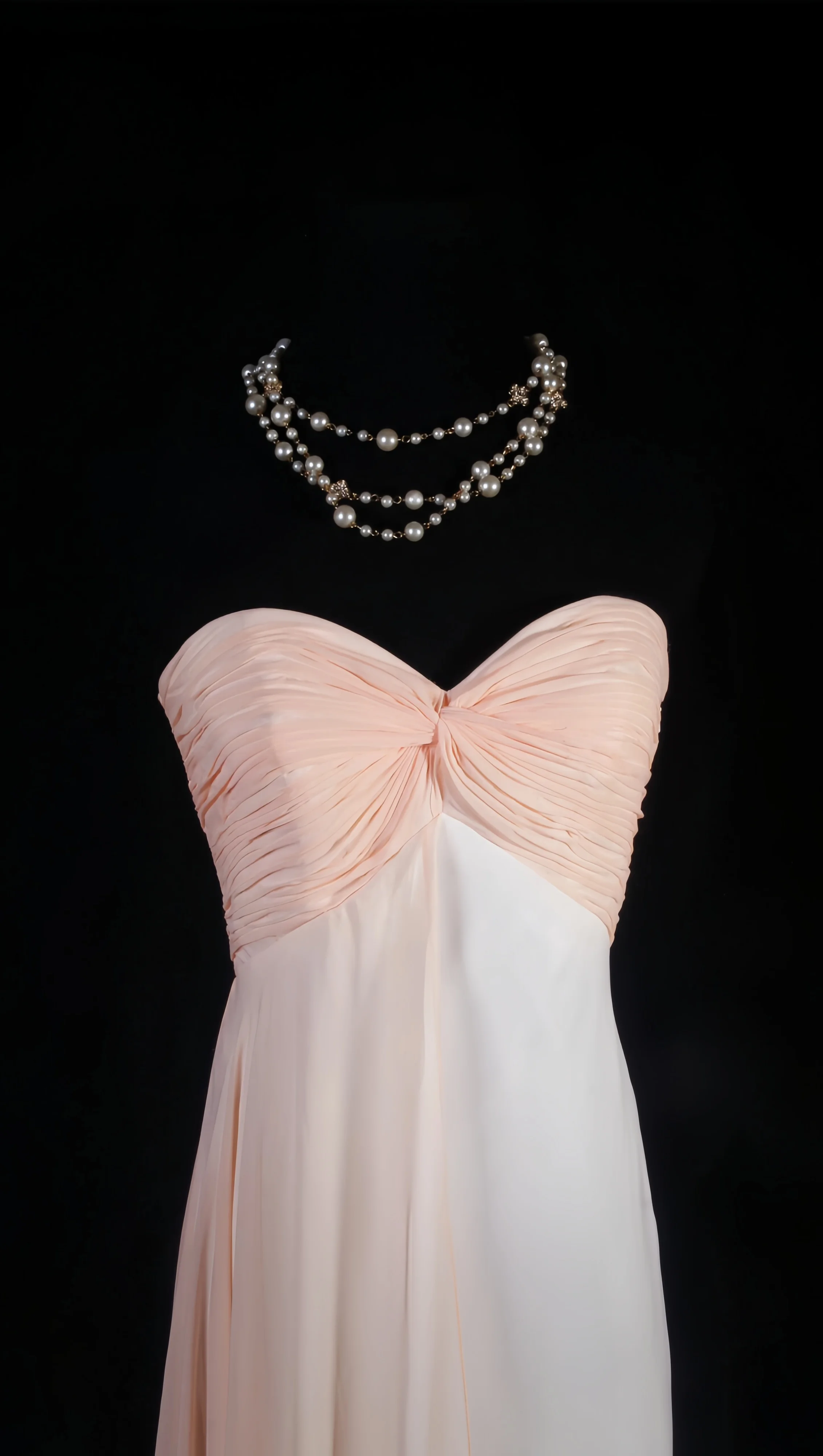 Vestido de noche elegante sin tirantes, Panel bicolor rosa y blanco, corte en A, escote corazón, sin mangas, sin espalda, vestido de celebridad