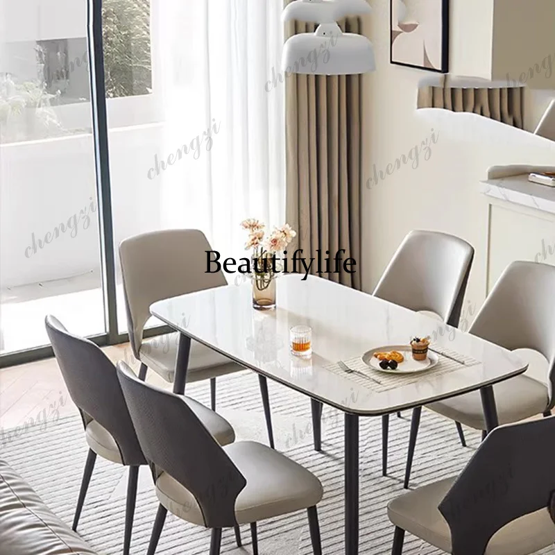 Simple Luxury Dining Tables Nordic Vintage Modern Minimalist Dining Tables White Living Conjuntos