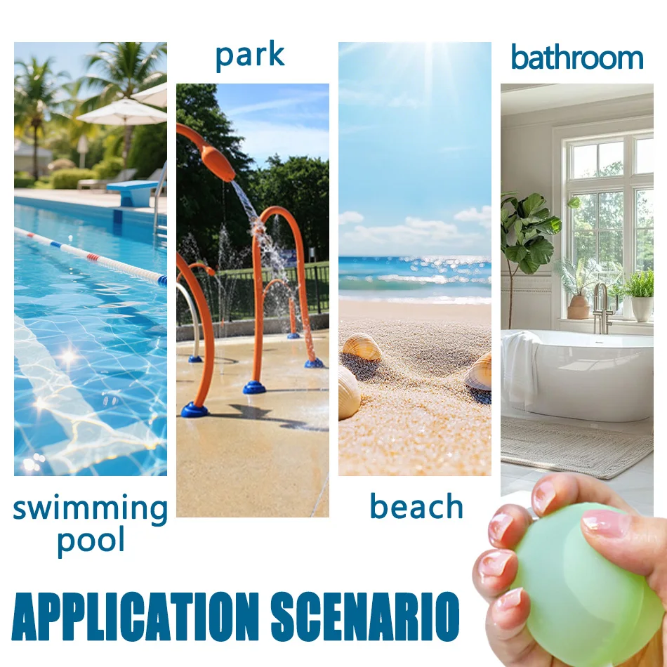 New Reusable Water Balloons Refillable Water Balloon Quick Fill Self Sealing WaterBomb Splash Balls Swimming Pool view 3