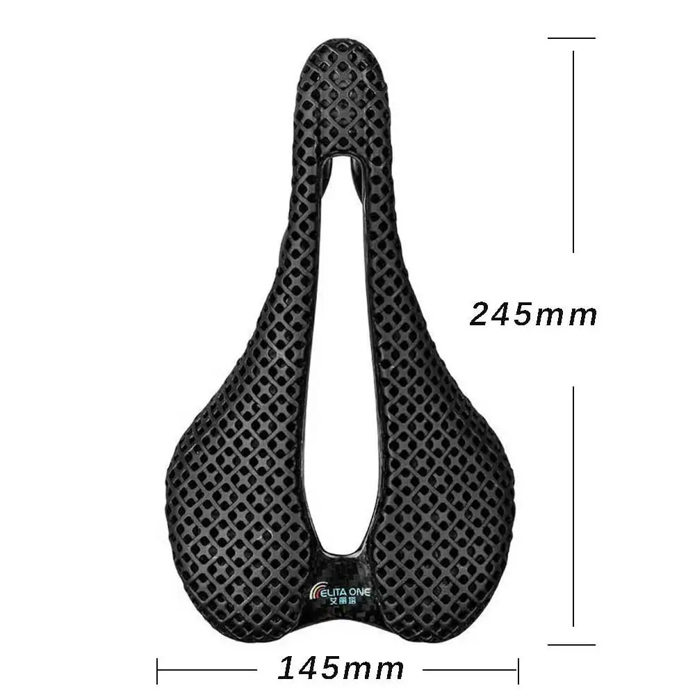 Elitaone 3D Printed Saddle SLR Carbon Road/MTB Bike Saddles 245x145mm Competition Comfort Saddle view 2