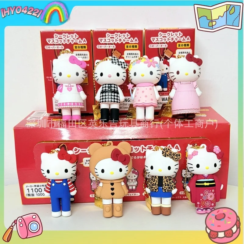 

Милая коллекционная фигурка-брелок Hello Kitty к 50-летию, в темнокожей одежде, с длинными ногами, в закрытой упаковке, подарок для любителей аниме и детей