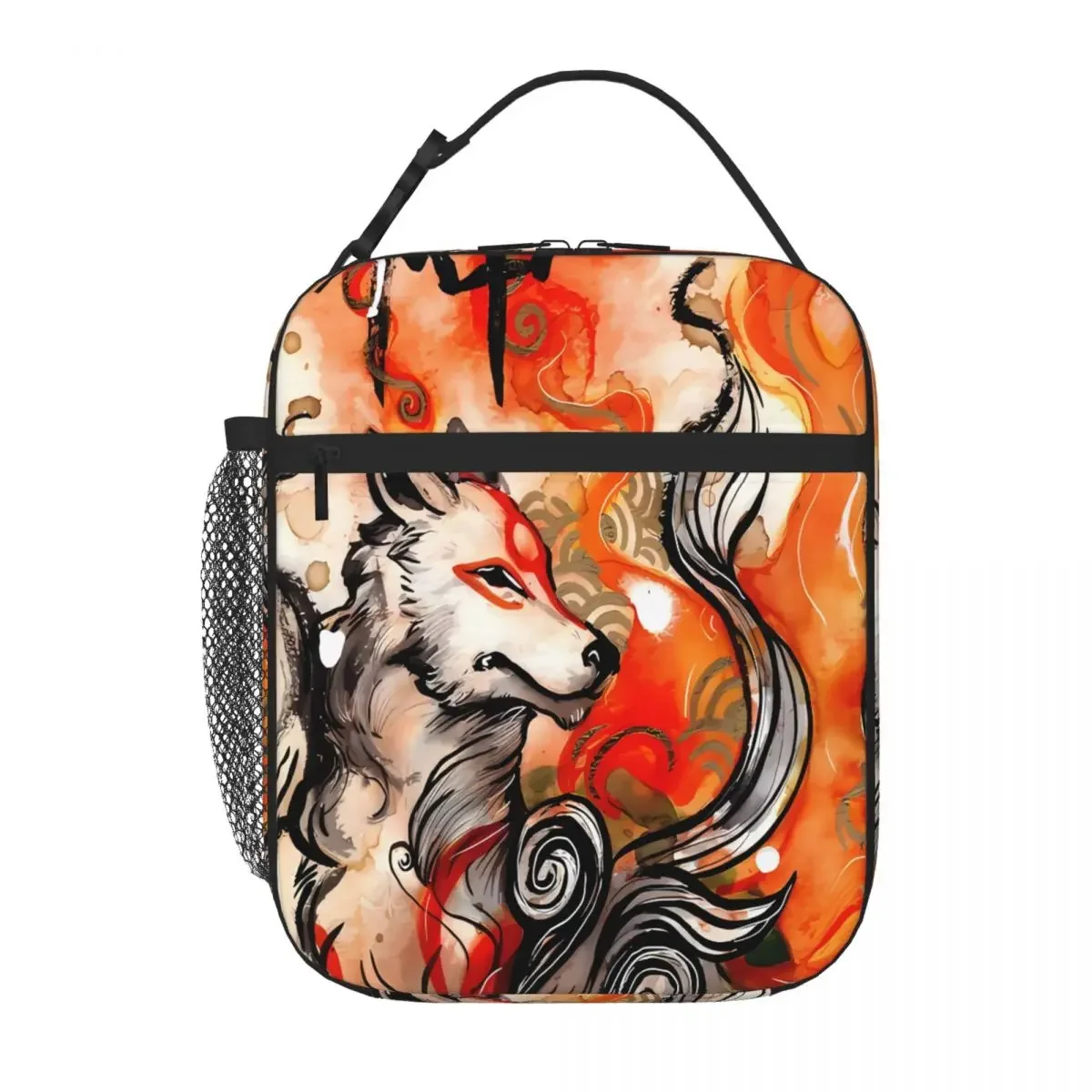 Bestselling Okami Amaterasu Plain Design Picnic Lunch Bag Office Picnic Break Food Tote Bag
