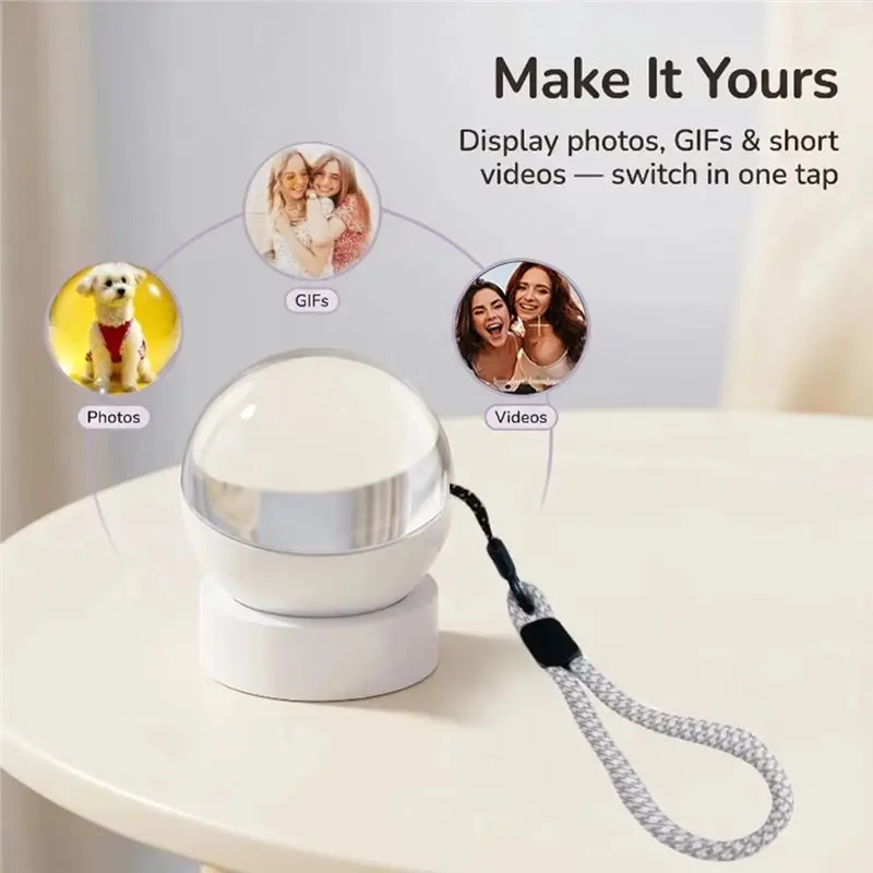M11K-3D Crystal Ball Video Player WIFI Playback Photo Display Birthday Gift Souvenir For Family Friend