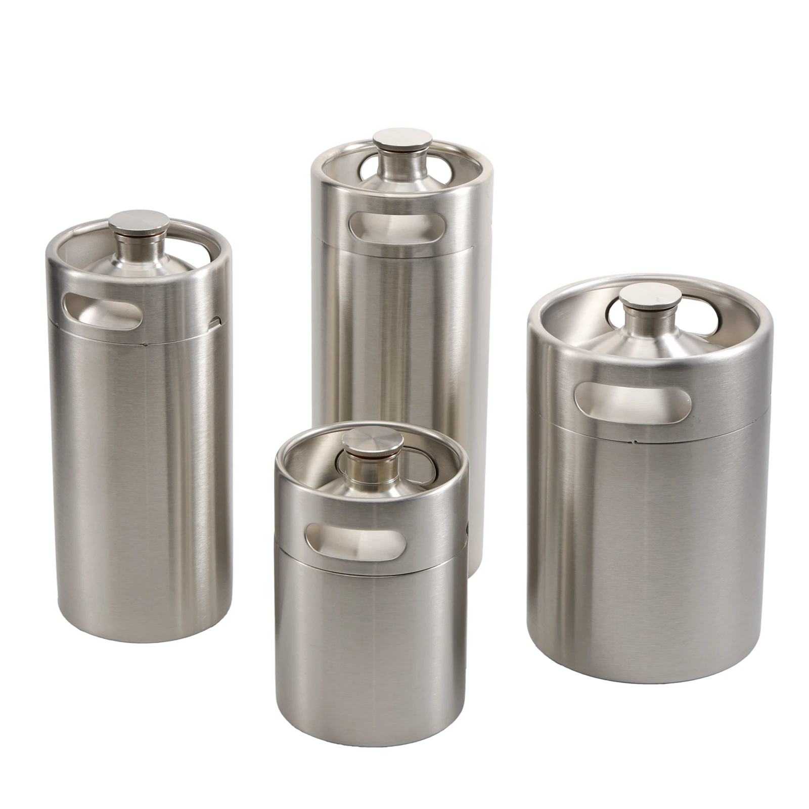 Brand New 2/3.6/4/5L Mini Keg Stainless Single Wall Refillable Screw Cap Portable Craft Beverage Kombucha Nitro Coffee Seltzer