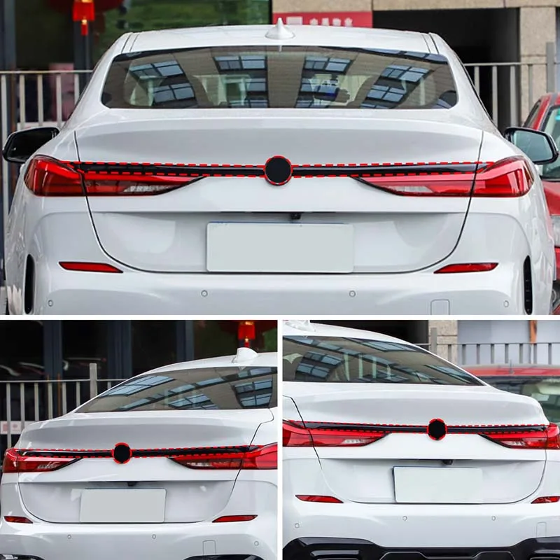 For the rear marking trim of 2020+ BMW 2 Series 4-door version, bright strips at the rear marking position, carbon fiber pattern
