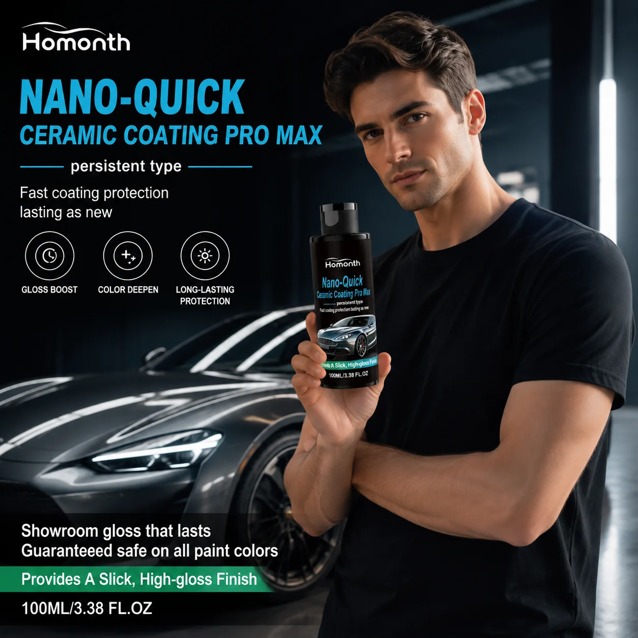 Nano‑Quick Ceramic Coating Pro Max Gloss Boost Paint Protection Remove Scratches Spots DIY Car Paint Care Nano Car Coating 100ml