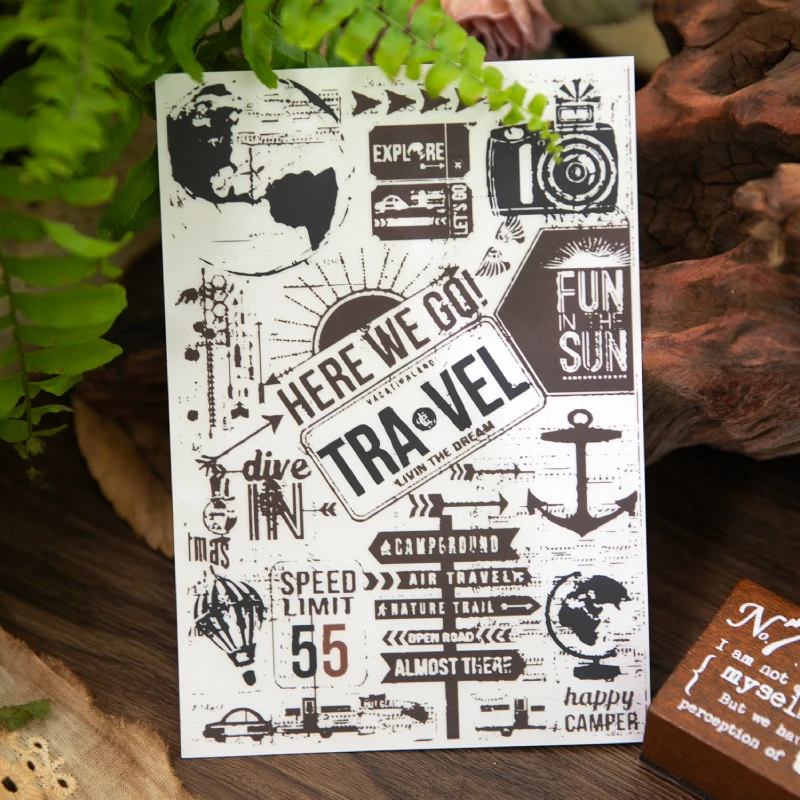 آلة كاتبة الفيلم العتيق فرك على ملصق غير المرغوب فيه مجلة ديكو كرافت لوازم ملصقات نقل الجملة الرجعية لسكرابوكينغ