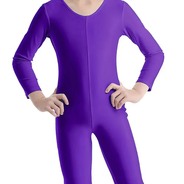 New Kids Meisjes Ballet Gymnastiek Turnpakje Badpak Lange Mouwen Jumpsuit Unitard Dancewear Yoga Dansles Prestaties Kleding