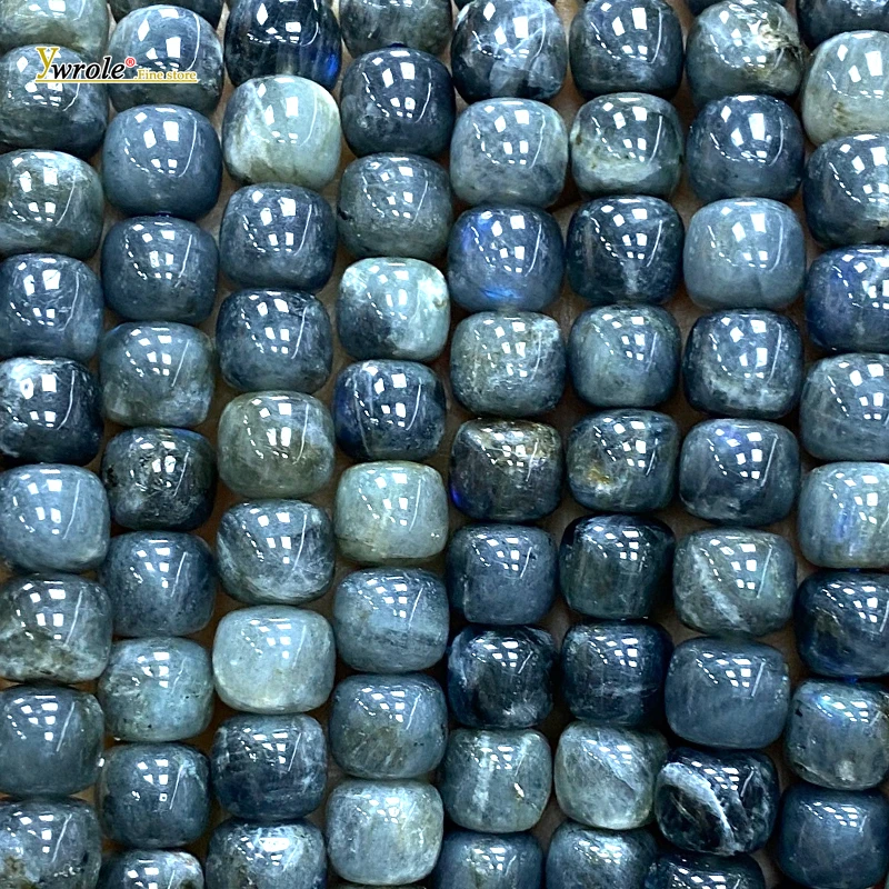 Natural Gemstone 8mm Flat Rondelle AA Black Labradorite Loose Spacer Beads for Jewelry Making Diy Bracelet Charms Accessories