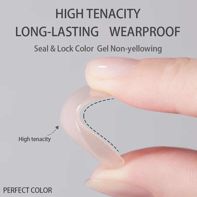 COLORE PERFETTO 2PCS/1PC 12ml No Wipe Top Coat Smalto per unghie gel Alta lucentezza Finitura Trasparente a lunga durata Soak Off Lampada per unghie UV