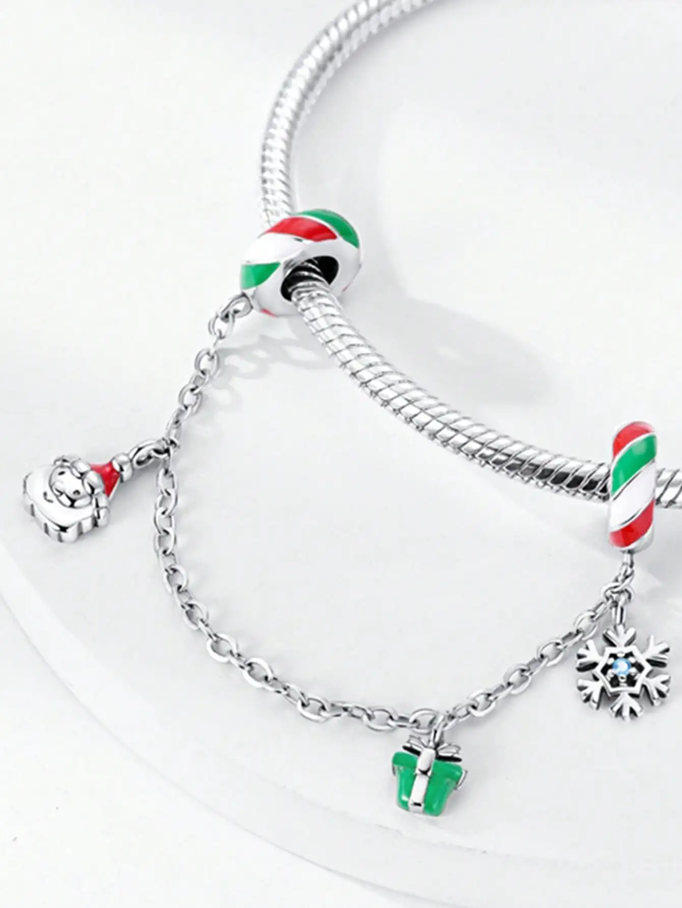 سحر الفضة الألوان مابل ليف حبة لسوار الأصلي DIY الخرز سحر المجوهرات صنع هدية للنساء STYFNE