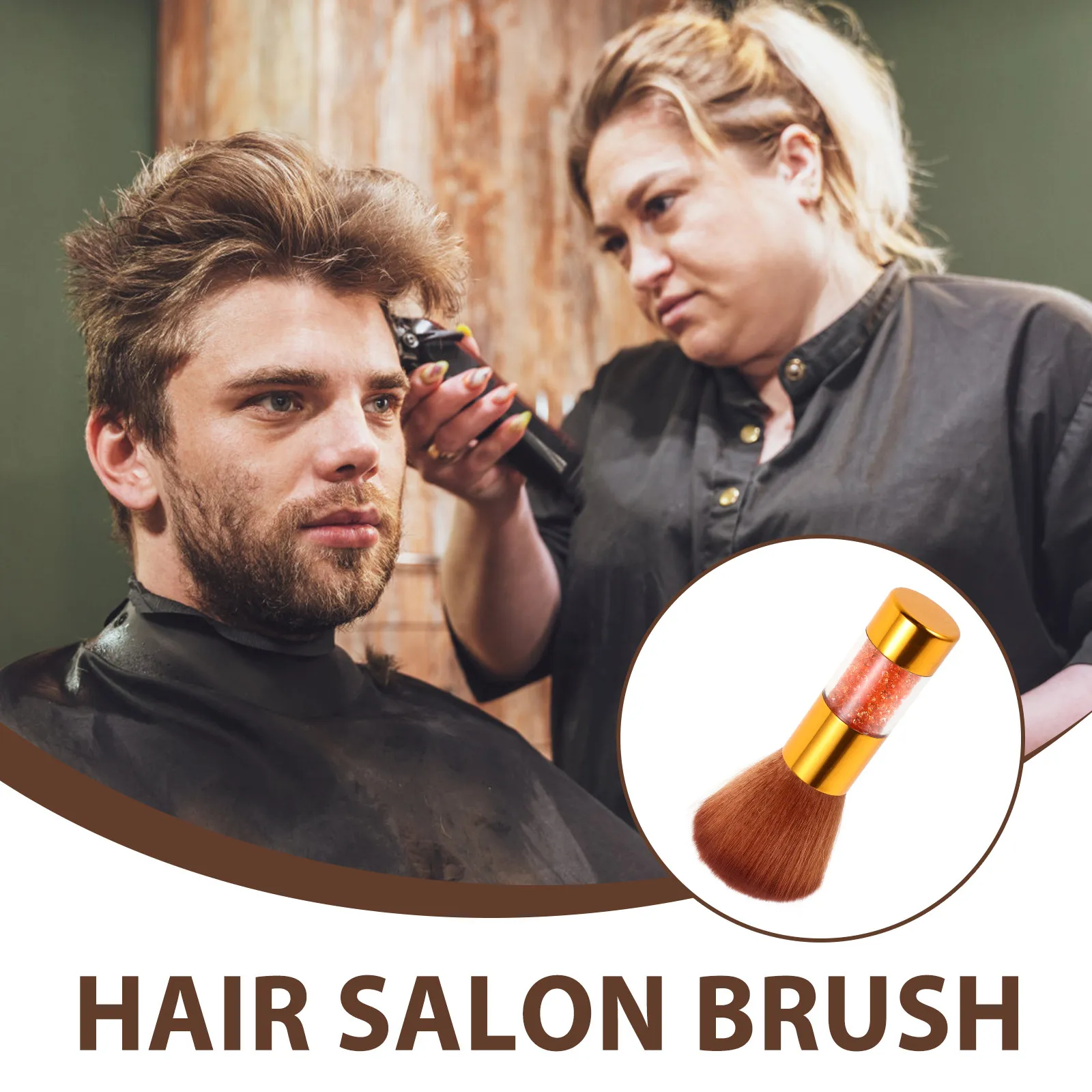 Barber Neck Duster Brush for Broken Hair Removal Beard Shaping Styling Comfortable Bristles Travel Friendly Hair Cleaner Brush
